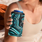 Brisbane Heat Cricket 4 in 1 Can Cooler Tumbler Australian Cricket Mascot - Modern Indigenous Style