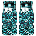 Brisbane Heat Cricket Car Mats Australian Cricket Mascot - Modern Indigenous Style