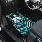 Brisbane Heat Cricket Car Mats Australian Cricket Mascot - Modern Indigenous Style