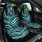 Brisbane Heat Cricket Car Seat Cover Australian Cricket Mascot - Modern Indigenous Style