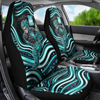 Brisbane Heat Cricket Car Seat Cover Australian Cricket Mascot - Modern Indigenous Style