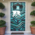 Brisbane Heat Cricket Door Cover Australian Cricket Mascot - Modern Indigenous Style