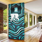 Brisbane Heat Cricket Door Cover Australian Cricket Mascot - Modern Indigenous Style