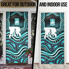 Brisbane Heat Cricket Door Cover Australian Cricket Mascot - Modern Indigenous Style