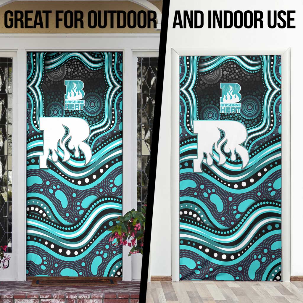 Brisbane Heat Cricket Door Cover Australian Cricket Mascot - Modern Indigenous Style