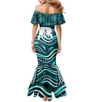 Brisbane Heat Cricket Family Matching Mermaid Dress and Hawaiian Shirt Australian Cricket Mascot - Modern Indigenous Style