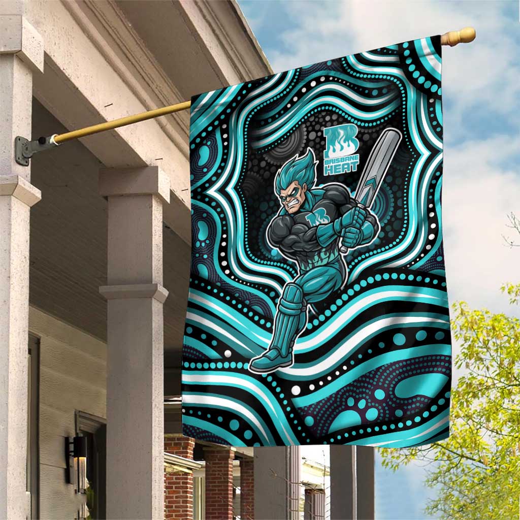 Brisbane Heat Cricket Garden Flag Australian Cricket Mascot - Modern Indigenous Style