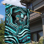 Brisbane Heat Cricket Garden Flag Australian Cricket Mascot - Modern Indigenous Style