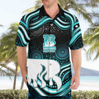 Brisbane Heat Cricket Hawaiian Shirt Australian Cricket Mascot - Modern Indigenous Style
