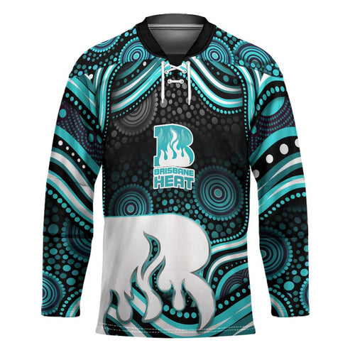 Brisbane Heat Cricket Hockey Jersey Australian Cricket Mascot - Modern Indigenous Style