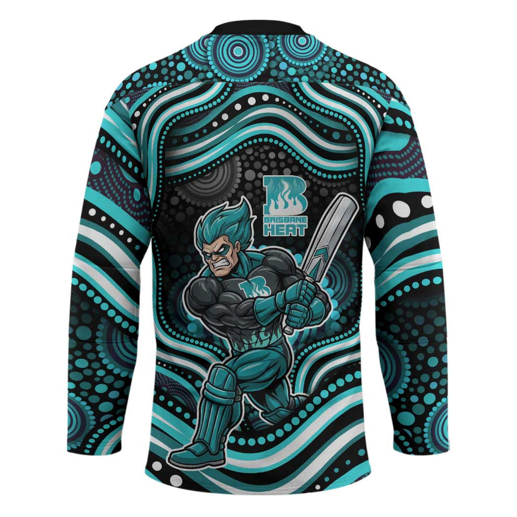 Brisbane Heat Cricket Hockey Jersey Australian Cricket Mascot - Modern Indigenous Style