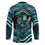 Brisbane Heat Cricket Hockey Jersey Australian Cricket Mascot - Modern Indigenous Style