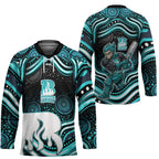 Brisbane Heat Cricket Hockey Jersey Australian Cricket Mascot - Modern Indigenous Style