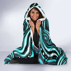 Brisbane Heat Cricket Hooded Blanket Australian Cricket Mascot - Modern Indigenous Style