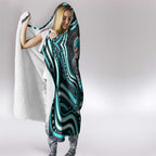 Brisbane Heat Cricket Hooded Blanket Australian Cricket Mascot - Modern Indigenous Style