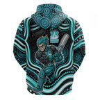 Brisbane Heat Cricket Hoodie Australian Cricket Mascot - Modern Indigenous Style
