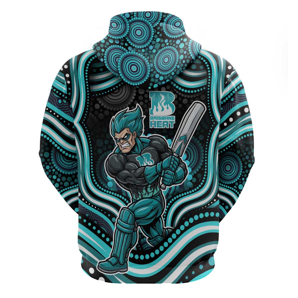 Brisbane Heat Cricket Hoodie Australian Cricket Mascot - Modern Indigenous Style