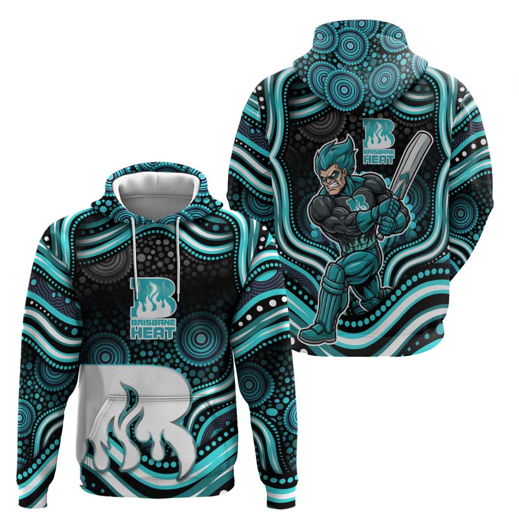 Brisbane Heat Cricket Hoodie Australian Cricket Mascot - Modern Indigenous Style