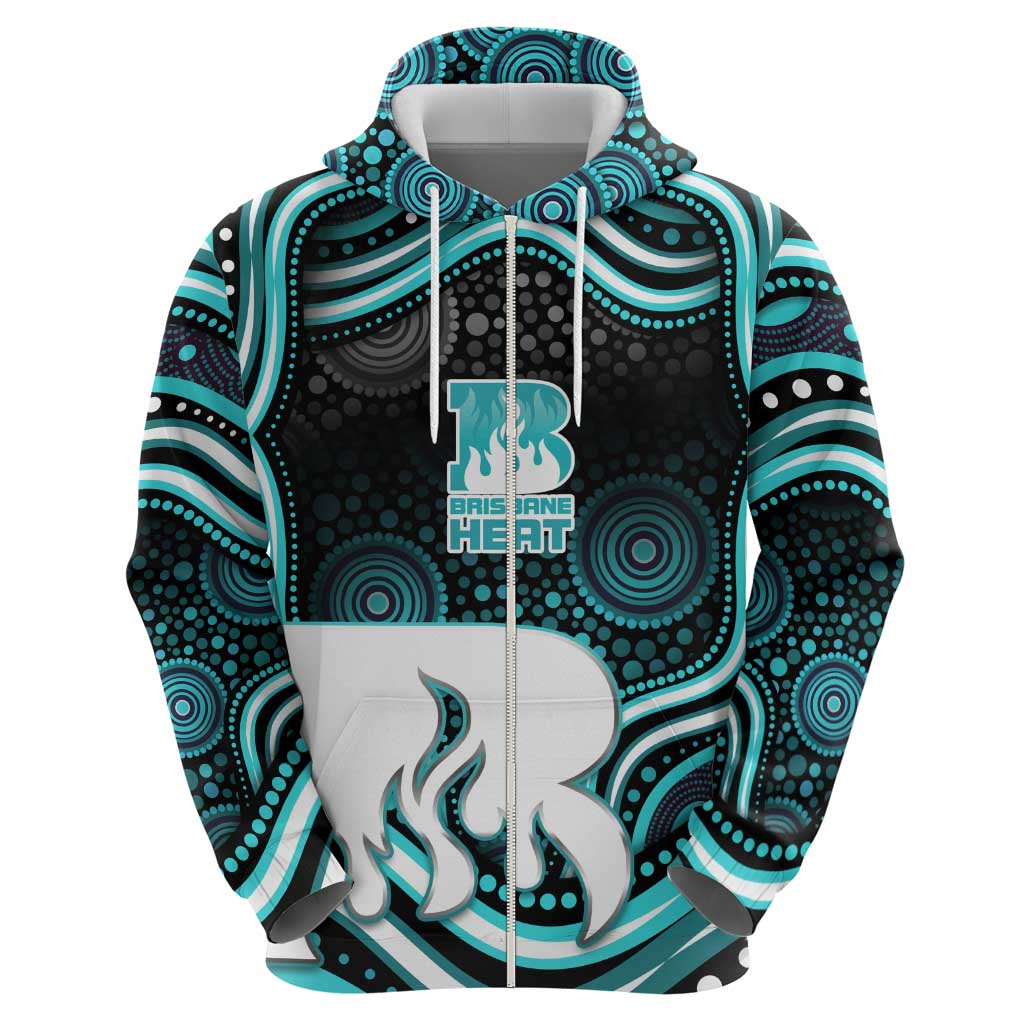 Brisbane Heat Cricket Hoodie Australian Cricket Mascot - Modern Indigenous Style