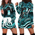 Brisbane Heat Cricket Hoodie Dress Australian Cricket Mascot - Modern Indigenous Style