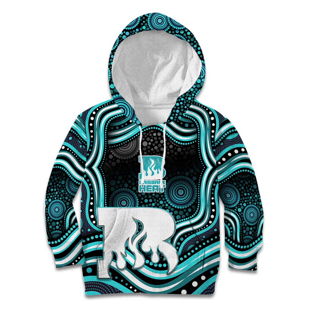 Brisbane Heat Cricket Kid Hoodie Australian Cricket Mascot - Modern Indigenous Style