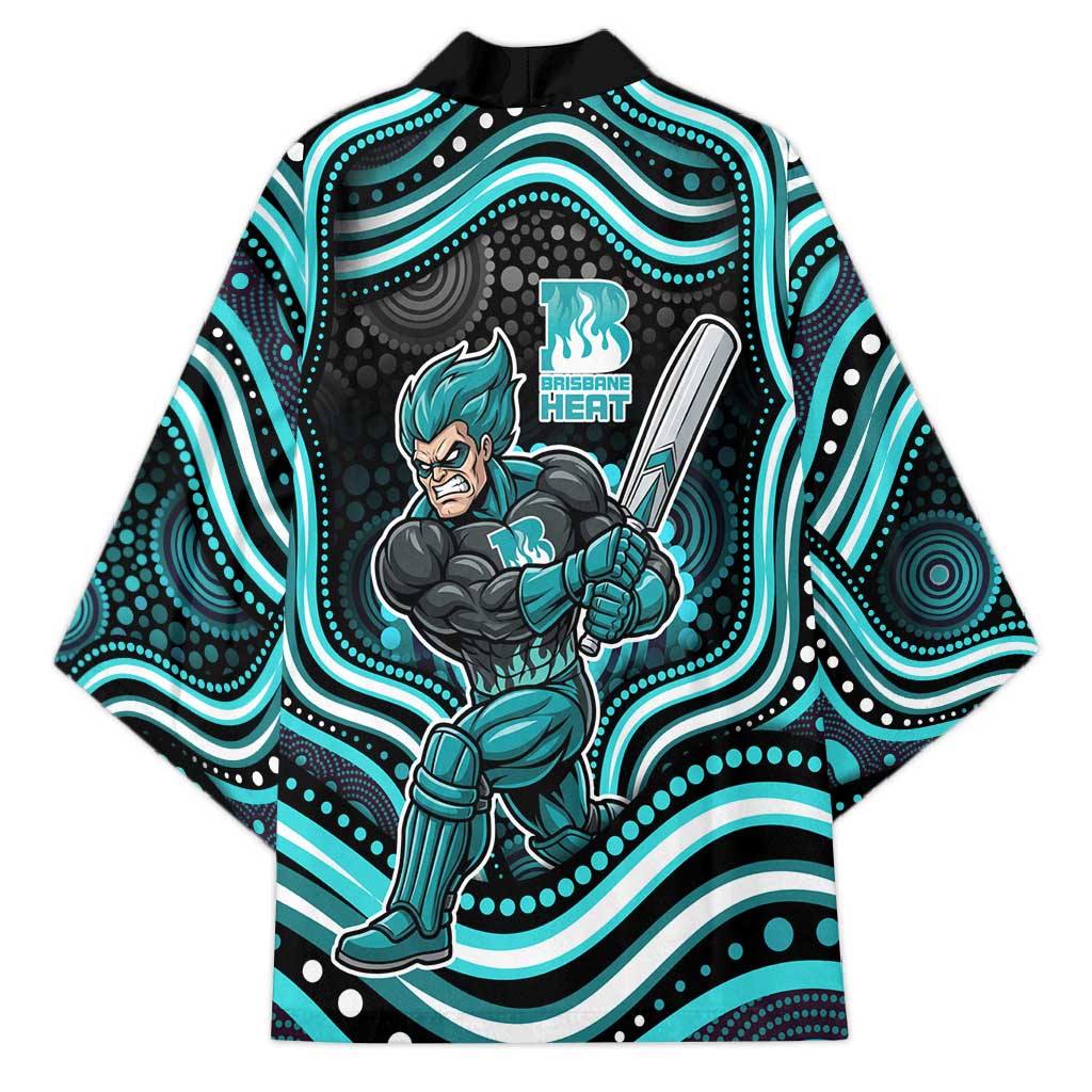 Brisbane Heat Cricket Kimono Australian Cricket Mascot - Modern Indigenous Style