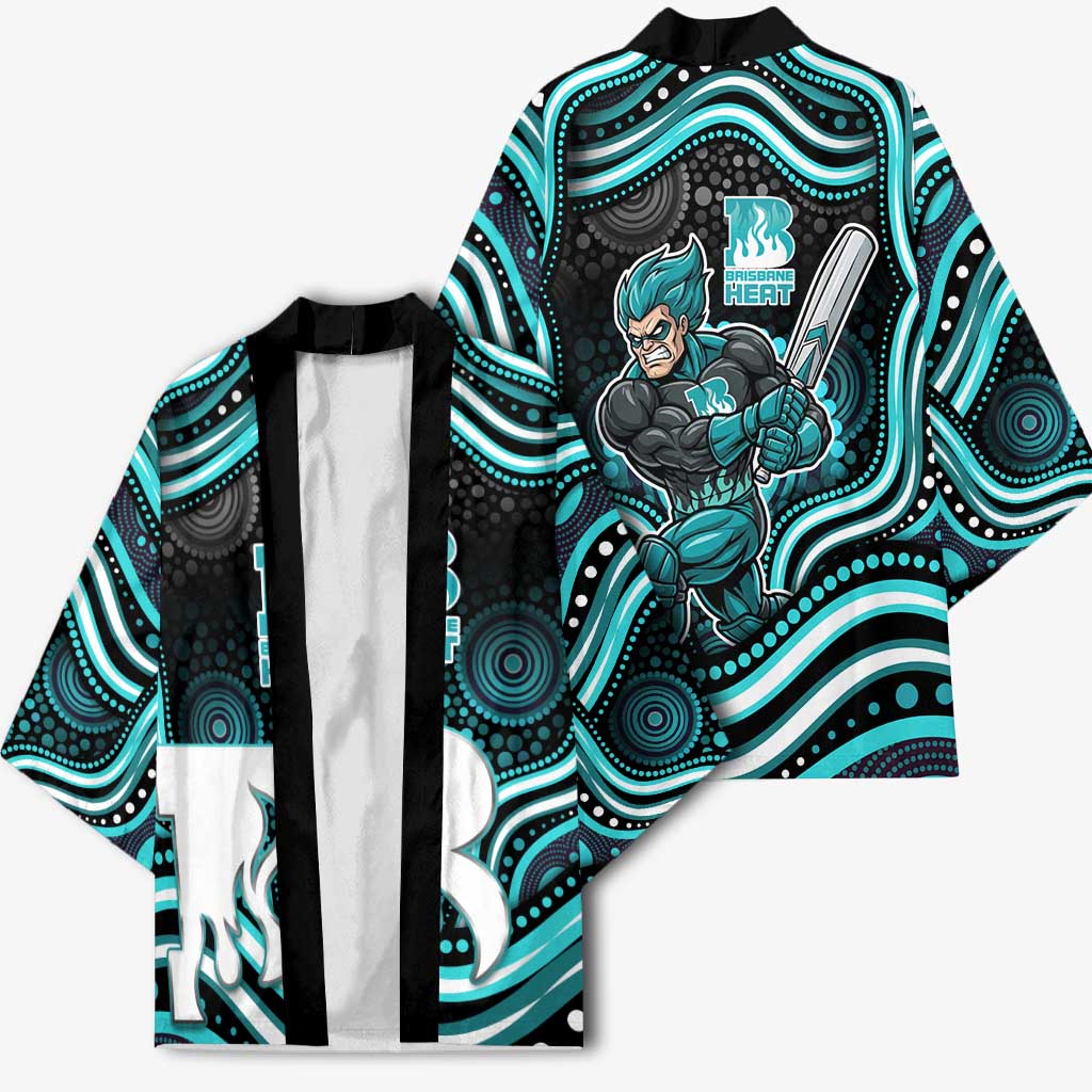 Brisbane Heat Cricket Kimono Australian Cricket Mascot - Modern Indigenous Style