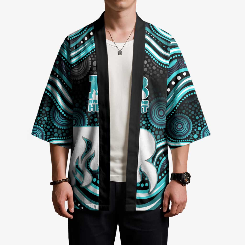 Brisbane Heat Cricket Kimono Australian Cricket Mascot - Modern Indigenous Style