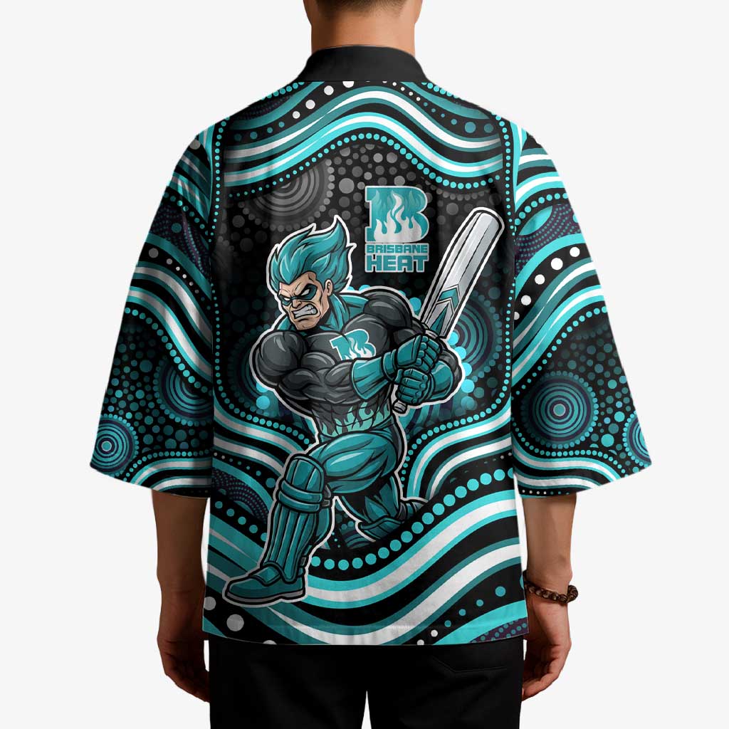 Brisbane Heat Cricket Kimono Australian Cricket Mascot - Modern Indigenous Style