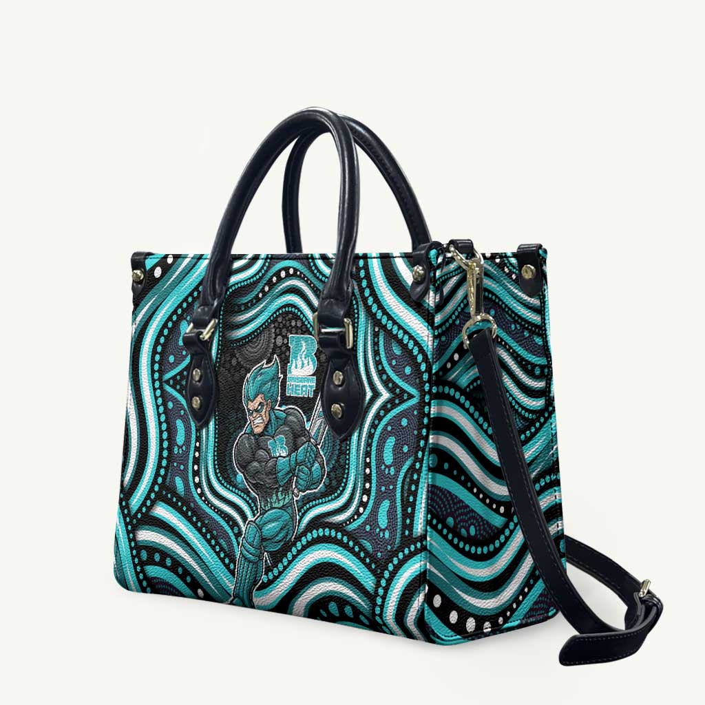 Brisbane Heat Cricket Leather Bag Australian Cricket Mascot - Modern Indigenous Style