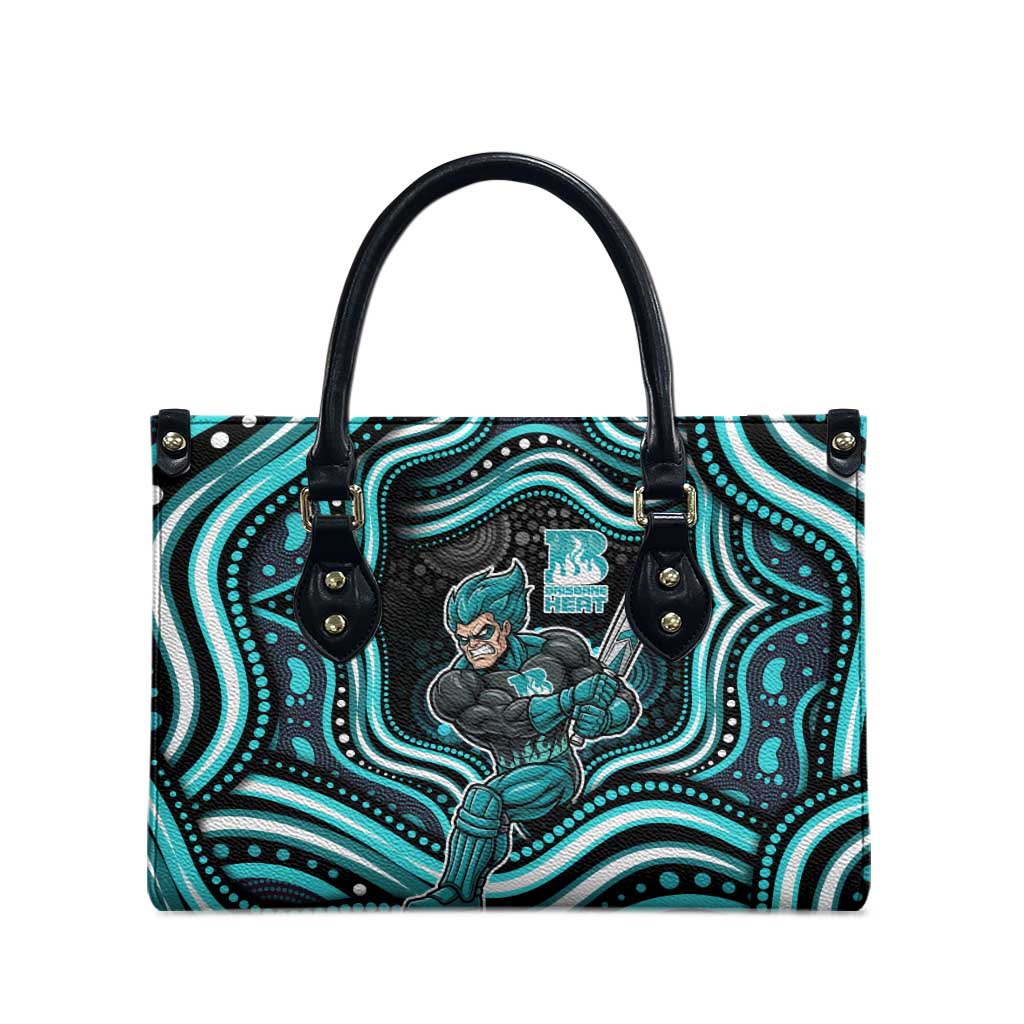 Brisbane Heat Cricket Leather Bag Australian Cricket Mascot - Modern Indigenous Style