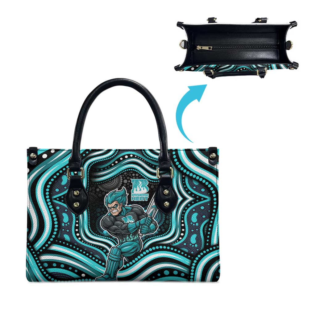 Brisbane Heat Cricket Leather Bag Australian Cricket Mascot - Modern Indigenous Style