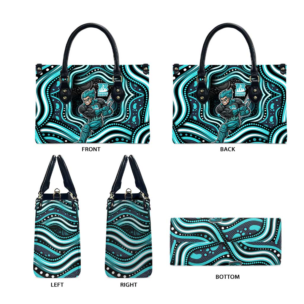 Brisbane Heat Cricket Leather Bag Australian Cricket Mascot - Modern Indigenous Style