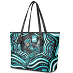 Brisbane Heat Cricket Leather Tote Bag Australian Cricket Mascot - Modern Indigenous Style