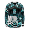 Brisbane Heat Cricket Long Sleeve Shirt Australian Cricket Mascot - Modern Indigenous Style