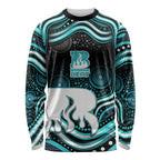Brisbane Heat Cricket Long Sleeve Shirt Australian Cricket Mascot - Modern Indigenous Style