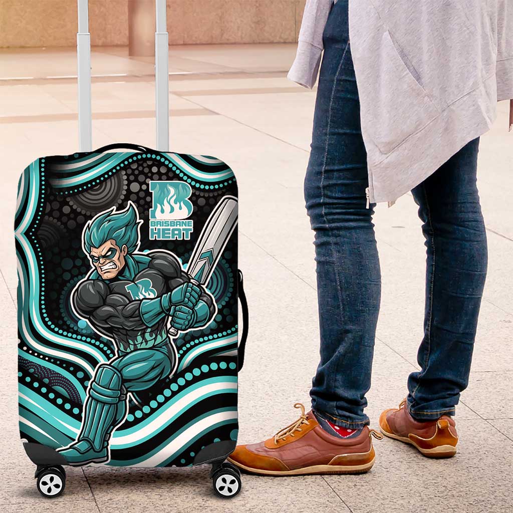 Brisbane Heat Cricket Luggage Cover Australian Cricket Mascot - Modern Indigenous Style