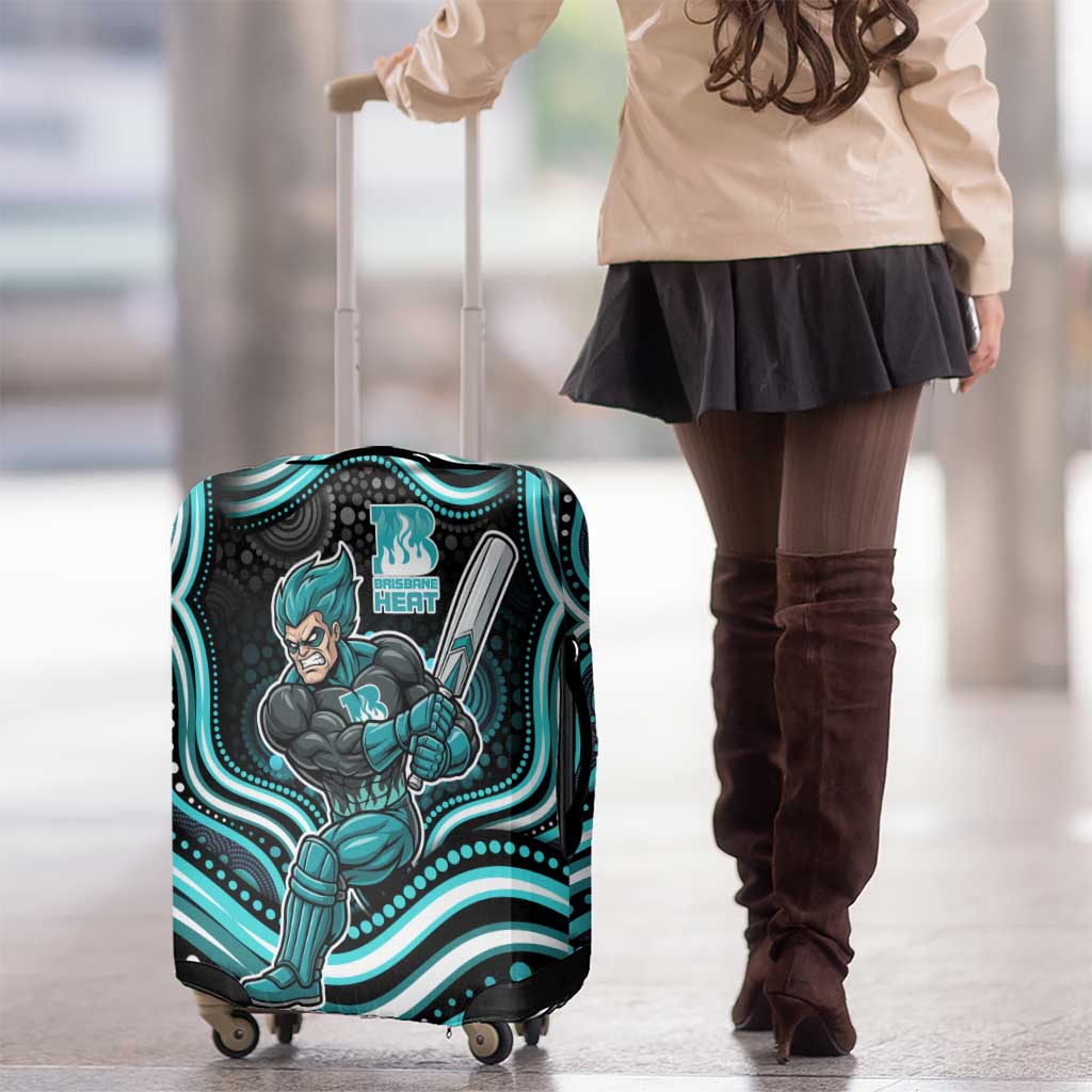 Brisbane Heat Cricket Luggage Cover Australian Cricket Mascot - Modern Indigenous Style