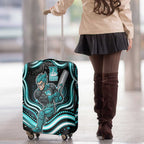 Brisbane Heat Cricket Luggage Cover Australian Cricket Mascot - Modern Indigenous Style