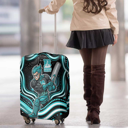 Brisbane Heat Cricket Luggage Cover Australian Cricket Mascot - Modern Indigenous Style