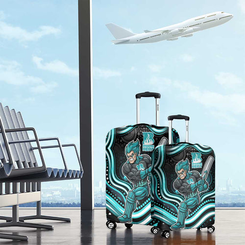 Brisbane Heat Cricket Luggage Cover Australian Cricket Mascot - Modern Indigenous Style