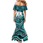 Brisbane Heat Cricket Mermaid Dress Australian Cricket Mascot - Modern Indigenous Style