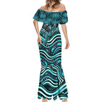 Brisbane Heat Cricket Mermaid Dress Australian Cricket Mascot - Modern Indigenous Style