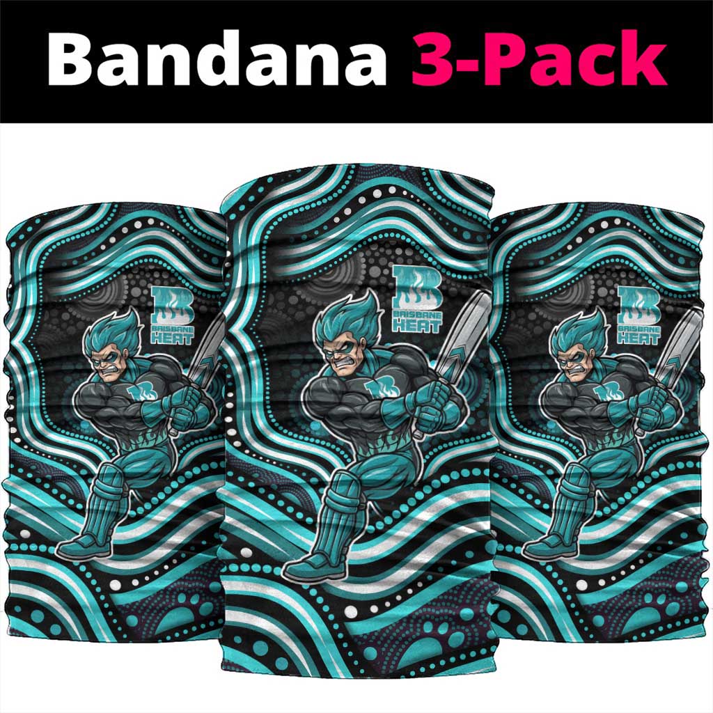 Brisbane Heat Cricket Neck Gaiter Australian Cricket Mascot - Modern Indigenous Style