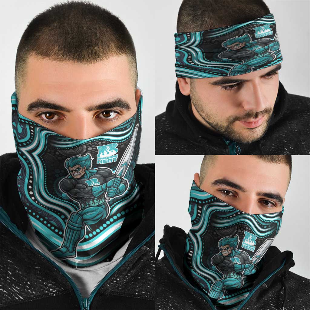 Brisbane Heat Cricket Neck Gaiter Australian Cricket Mascot - Modern Indigenous Style