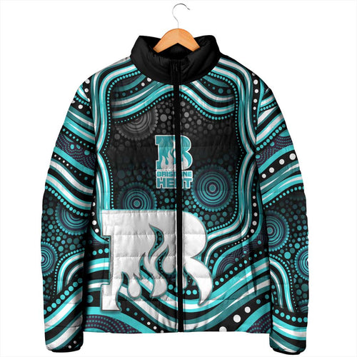 Brisbane Heat Cricket Padded Jacket Australian Cricket Mascot - Modern Indigenous Style