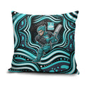 Brisbane Heat Cricket Pillow Cover Australian Cricket Mascot - Modern Indigenous Style