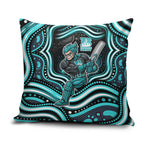 Brisbane Heat Cricket Pillow Cover Australian Cricket Mascot - Modern Indigenous Style