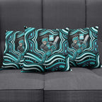 Brisbane Heat Cricket Pillow Cover Australian Cricket Mascot - Modern Indigenous Style