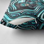 Brisbane Heat Cricket Pillow Cover Australian Cricket Mascot - Modern Indigenous Style